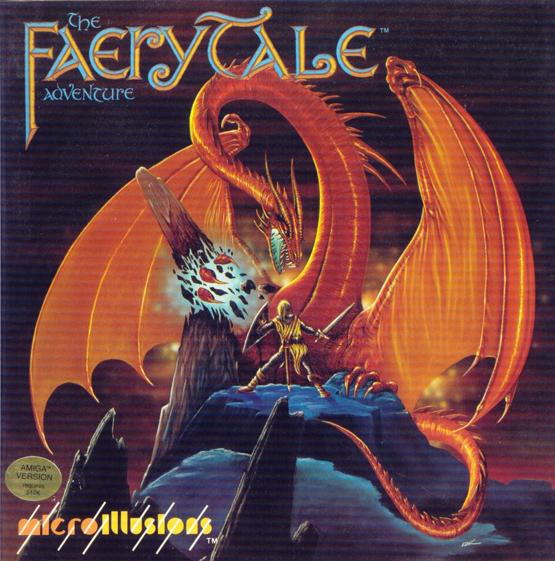 Faery Tale Adventure box art for Commodore 64